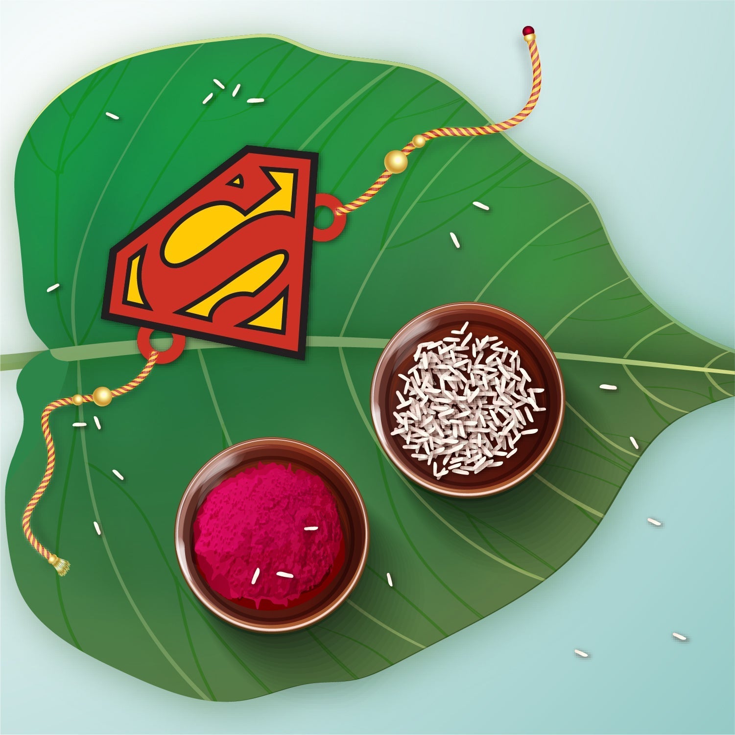 Indianvibez Superman Wooden Rakhi with Rudraksha, Superhero Rakhi for Brother, Shop India - Kids Rakhi | Grocsy
