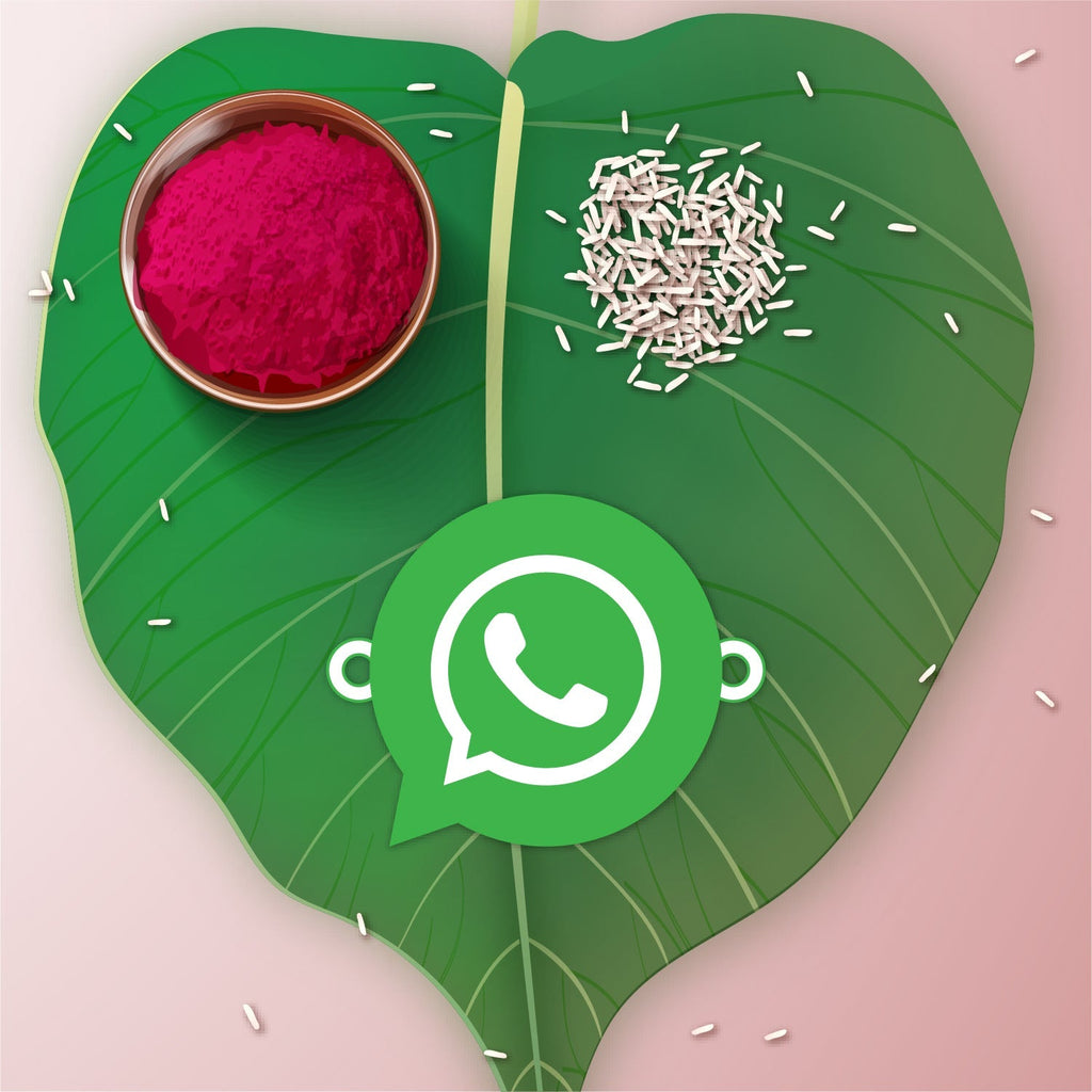 Indianvibez Whatsapp Chat Wala Bhai Wooden Rakhi with Rudraksha, Trendy Rakhi for Bro, Shop India - Kids Rakhi | Grocsy