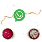 Indianvibez Whatsapp Chat Wala Bhai Wooden Rakhi with Rudraksha, Trendy Rakhi for Bro, Shop India - Kids Rakhi | Grocsy