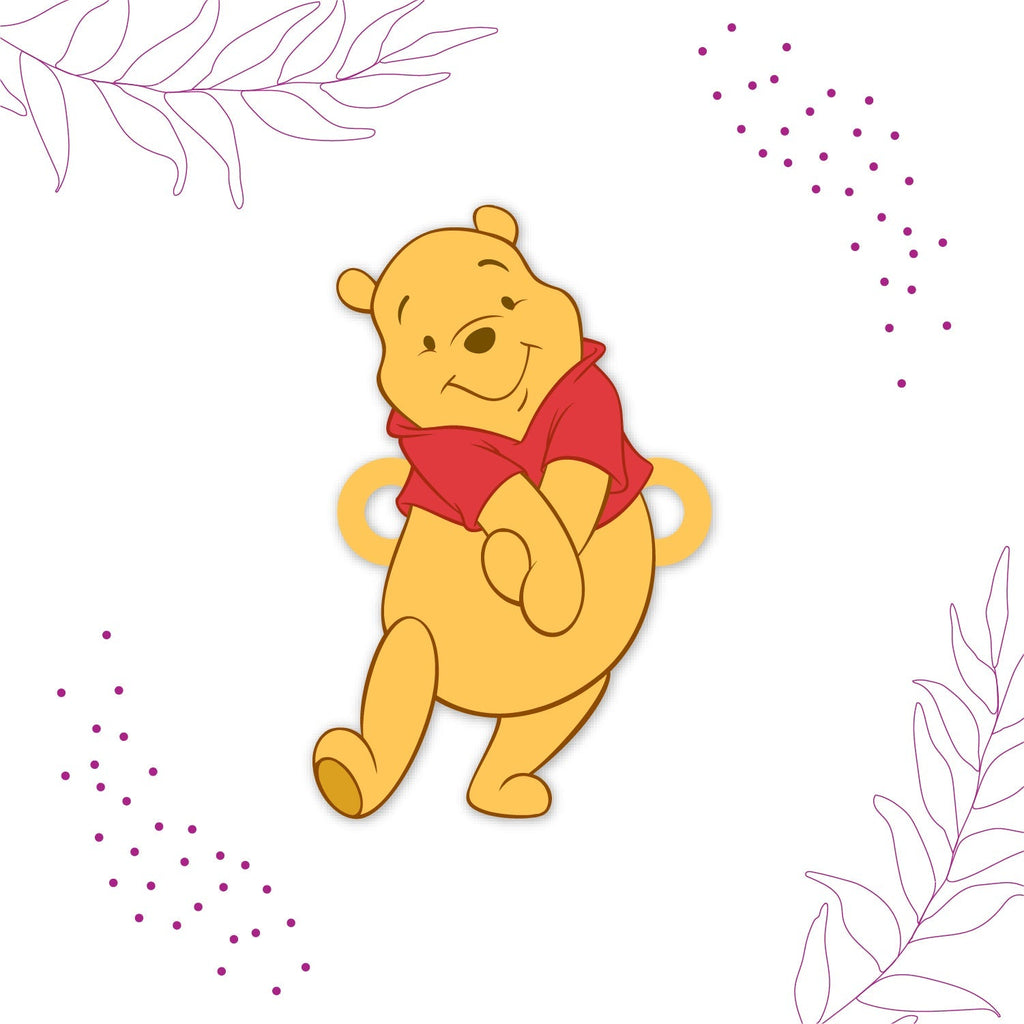 Indianvibez Winnie Pooh Wooden Rakhi with Rudraksha, Cute Rakhi for Brother, Shop India - Kids Rakhi | Grocsy