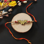 Indianvibez Wonder Woman Wooden Rakhi/Lumba - Kids Rakhi | Grocsy