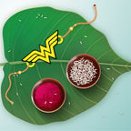 Indianvibez Wonder Woman Wooden Rakhi/Lumba - Kids Rakhi | Grocsy
