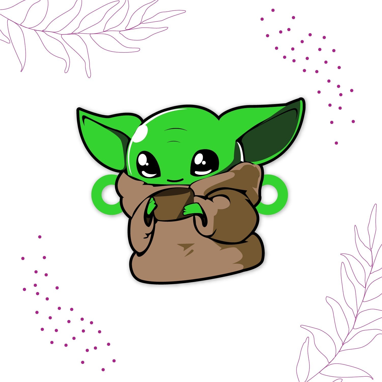 Indianvibez Yoda Wooden Rakhi with Rudraksha, Star Wars Rakhi for Bro, Shop India - Kids Rakhi | Grocsy