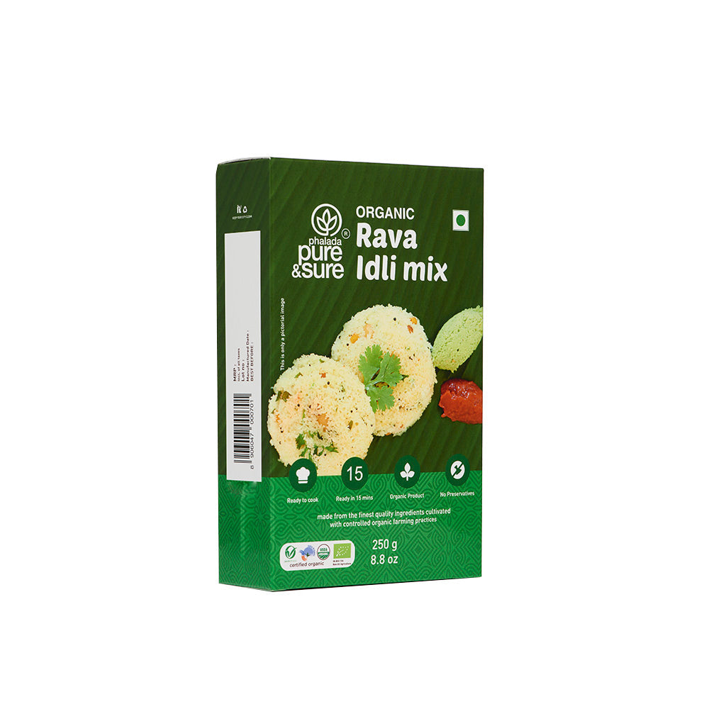 Pure & Sure Organic Rava Idly Mix | Grocsy