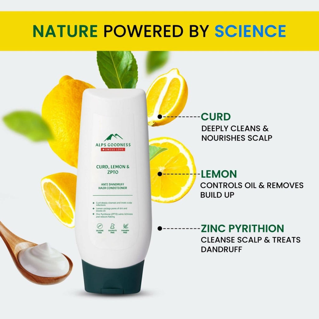 Alps Goodness Curd, Lemon & ZPTO Anti Dandruff Hair Conditioner | Grocsy