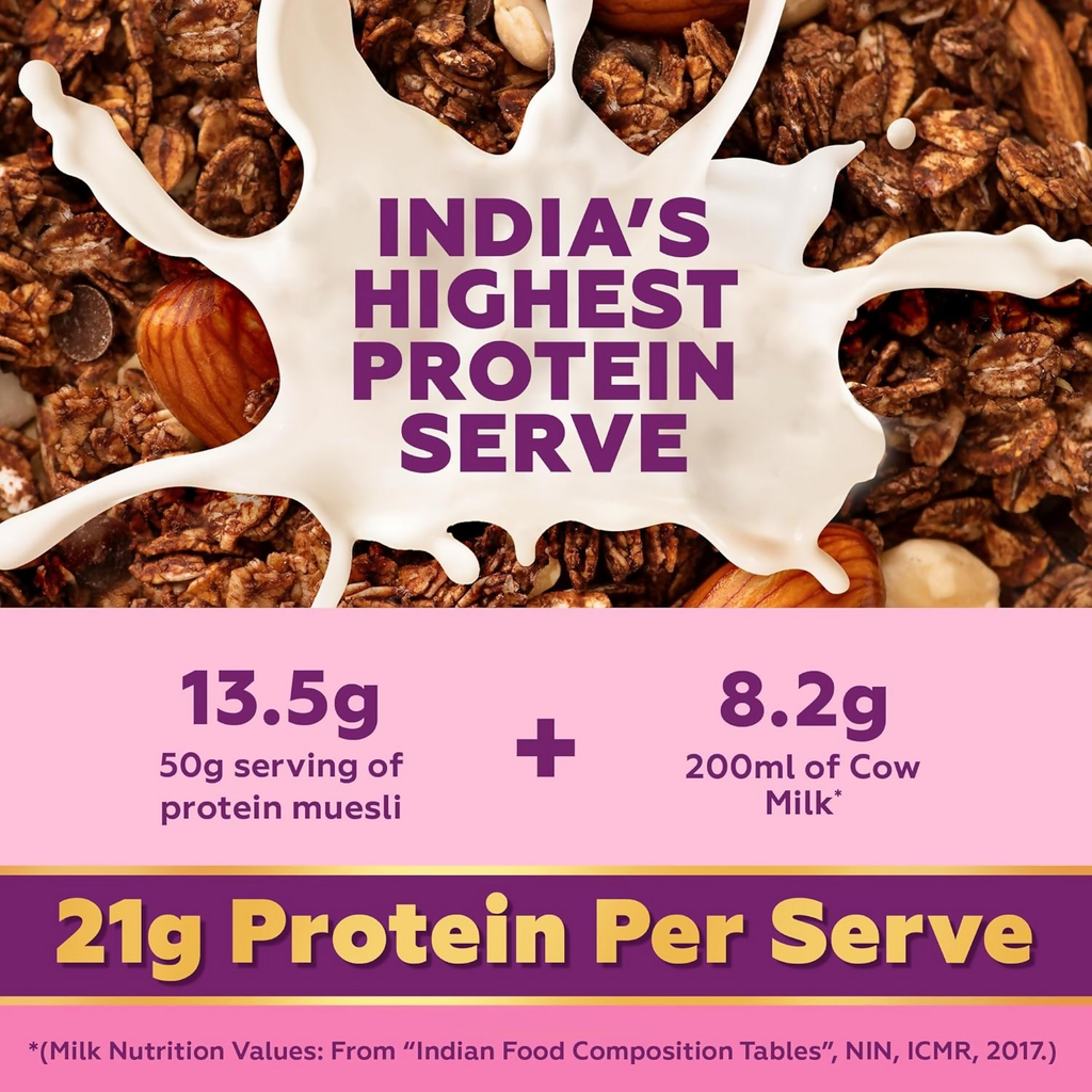 Yoga Bar High Protein Muesli - Choco Almond | Grocsy