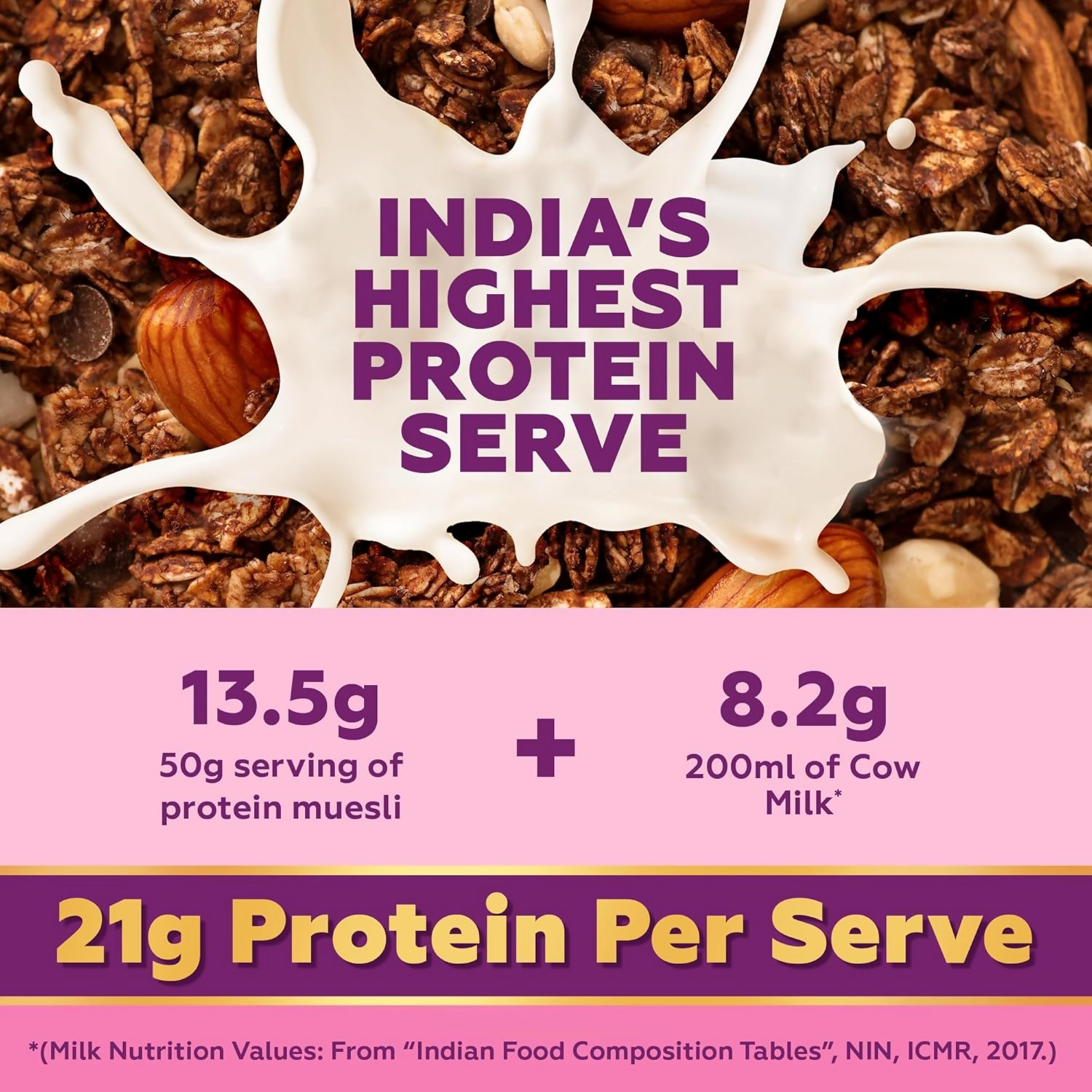 Yoga Bar High Protein Muesli - Choco Almond | Grocsy