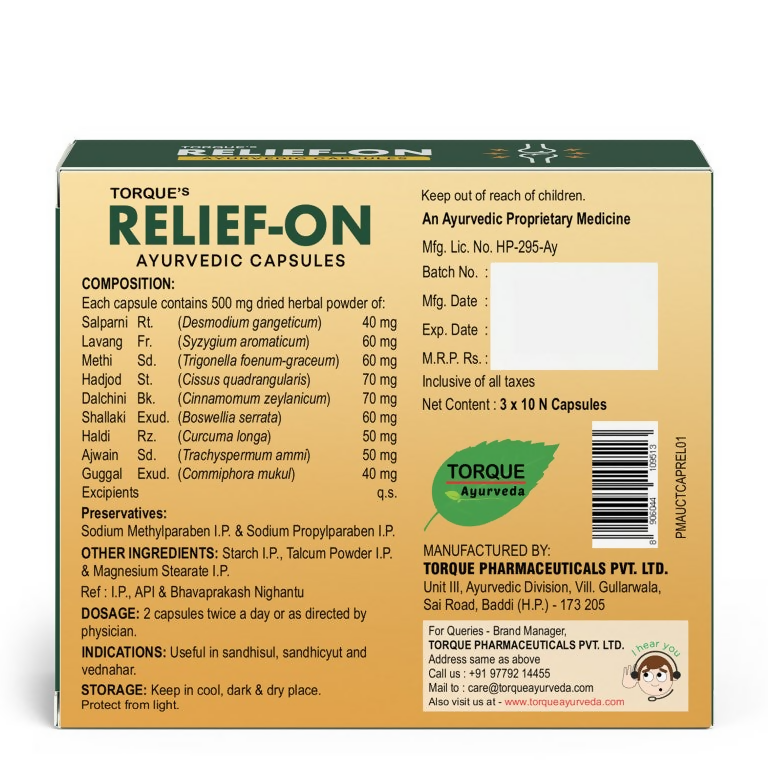 Torque's Relief On Capsules | Grocsy