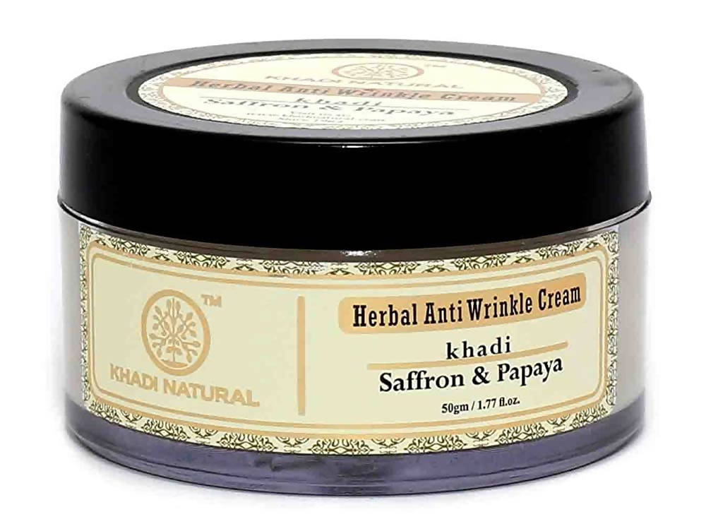 Khadi Natural Saffron & Papaya Anti Wrinkle Cream | Grocsy