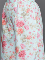 Ahalyaa Women's Traditional Wear Co-ords - Powder Blue | Grocsy