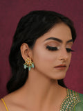 Mint Stone Kundan Earrings (Gold) - Ruby Raang | Grocsy