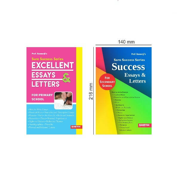 Sure Success Primary & Secondary School Essays and Letters Books Set of 2| Formal & Informal Letters, Descriptive Essays | Grocsy