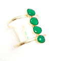 Bling Accessories Natural stone Brass Cuff Bracelet | Grocsy