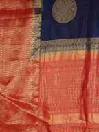 Kalamandir Woven Design Navy Blue Silk Blend Saree | Grocsy