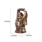 eCraftIndia Antique Finish Laughing Buddha Brass Showpiece | Grocsy