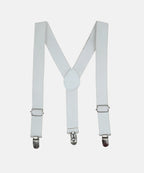 Manet Boys Solid Suspenders - White | Grocsy
