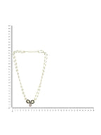 Beaded Chain with Kundan Drop necklace ru raang - Ruby Raang | Grocsy