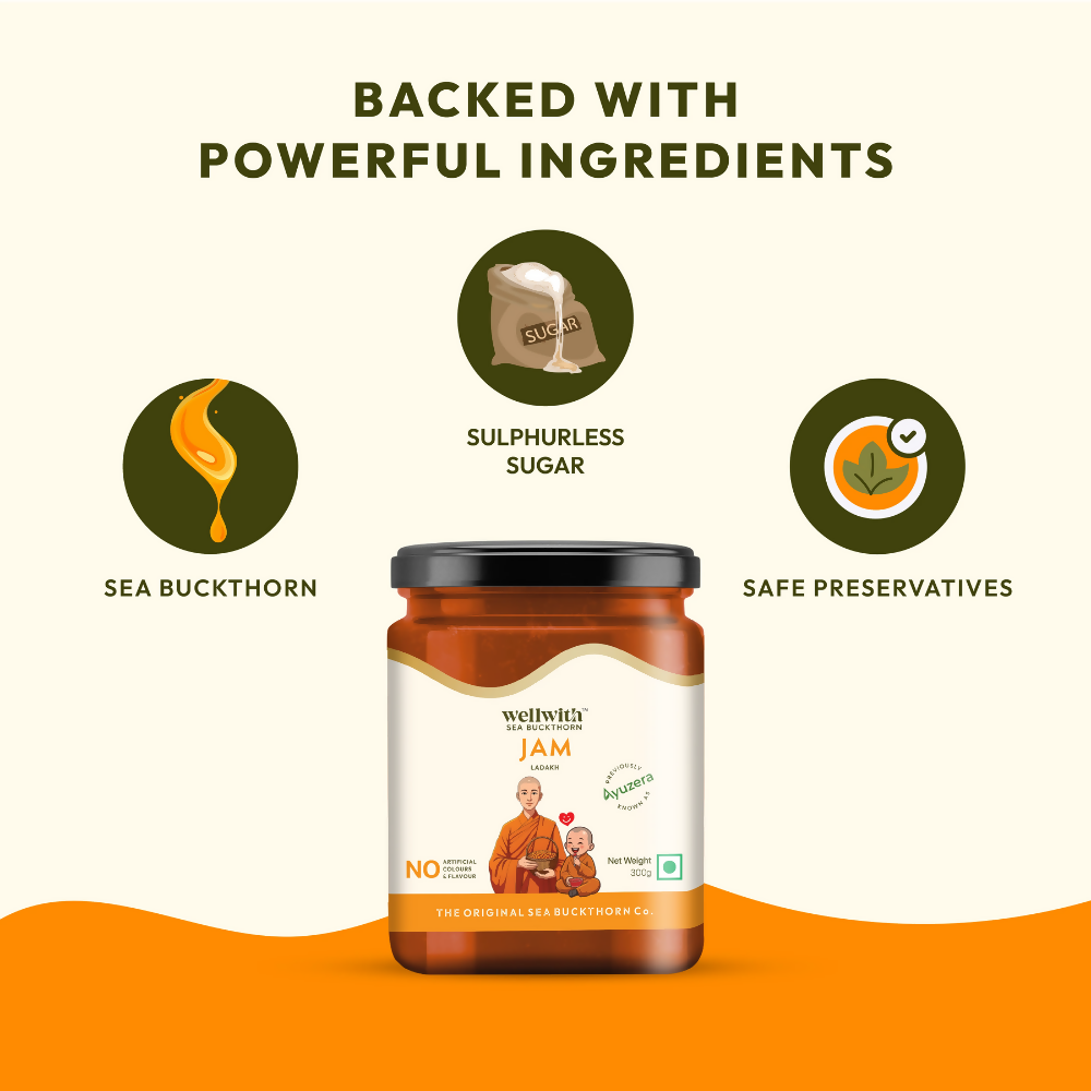 Wellwith Sea Buckthorn Jam | Grocsy