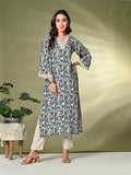 Sangria Printed A-Line Kurta | Grocsy