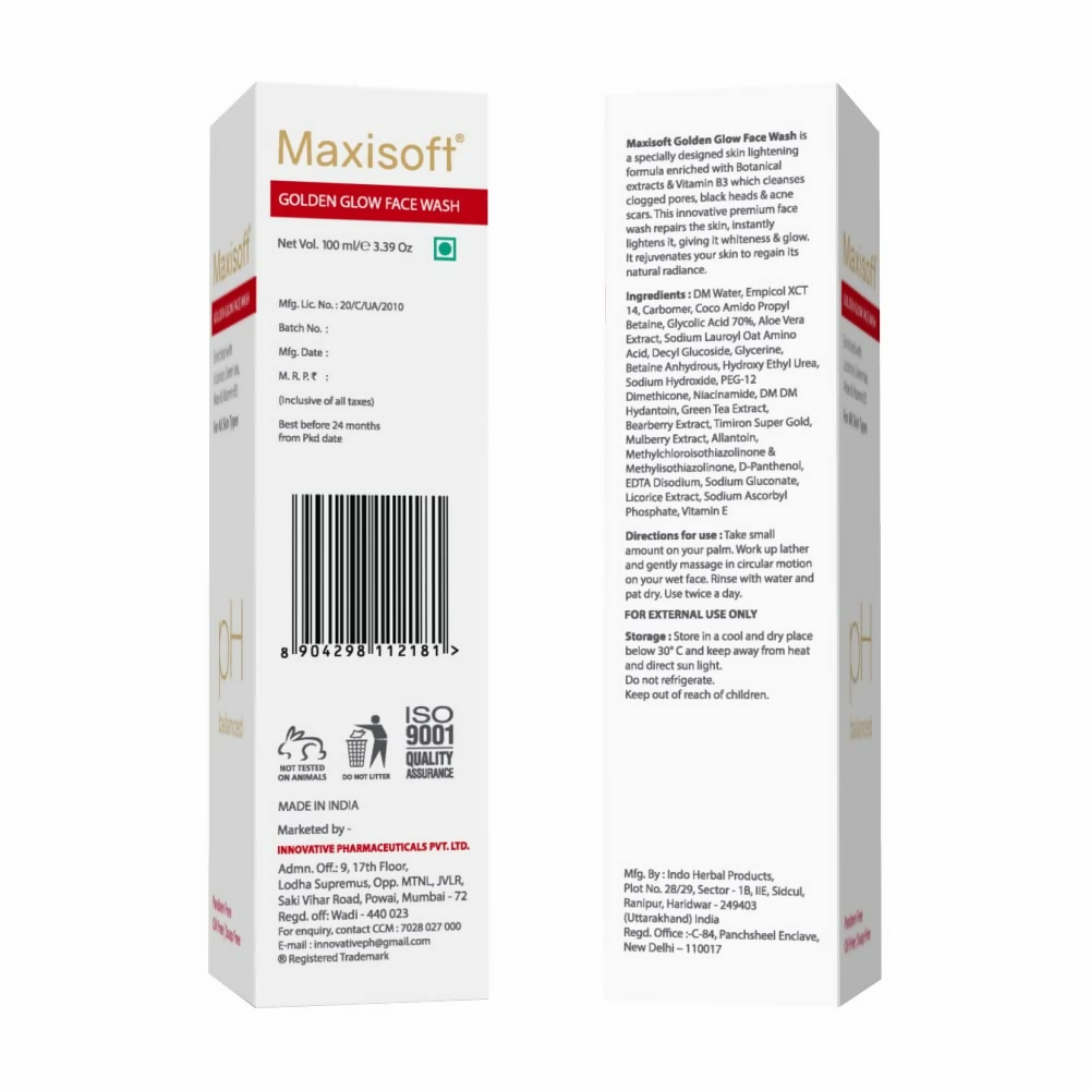 Maxisoft Golden Glow Face Wash | Grocsy