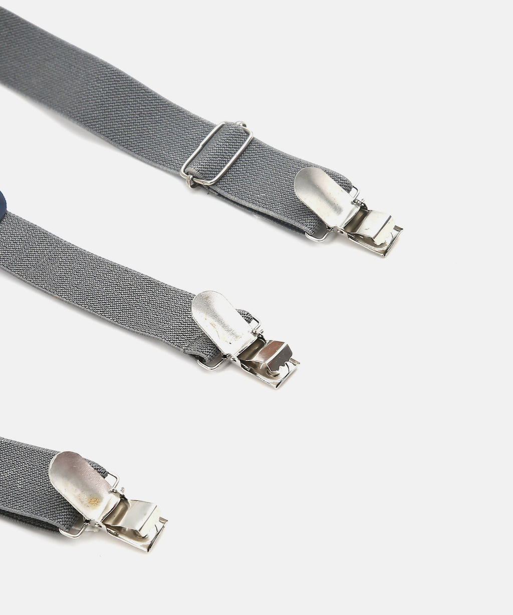 Manet Boys Solid Suspenders - Grey | Grocsy
