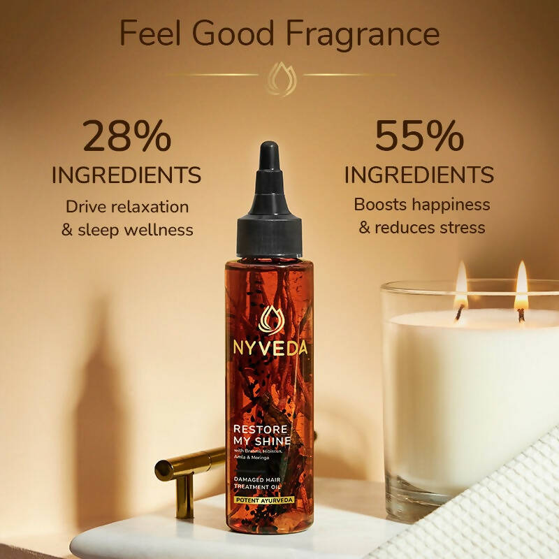 Nyveda Damaged Hair Treatment Oil | Restore My Shine | Grocsy