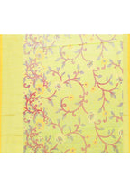 Piyari Fashion Women's Olive Embellished Cotton Blend Printed Saree | Grocsy