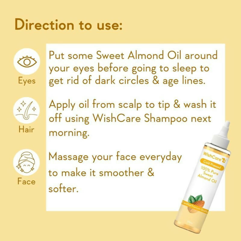 Wishcare 100% Pure Cold Pressed Olive Oil & Badam Rogan Sweet Almond Oil Combo | Grocsy