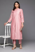 Ahalyaa Women's Traditional wear Kurta Set - Pink | Grocsy
