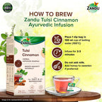 Zandu Tulsi Cinnamon Ayurvedic Infusion Tea | Grocsy