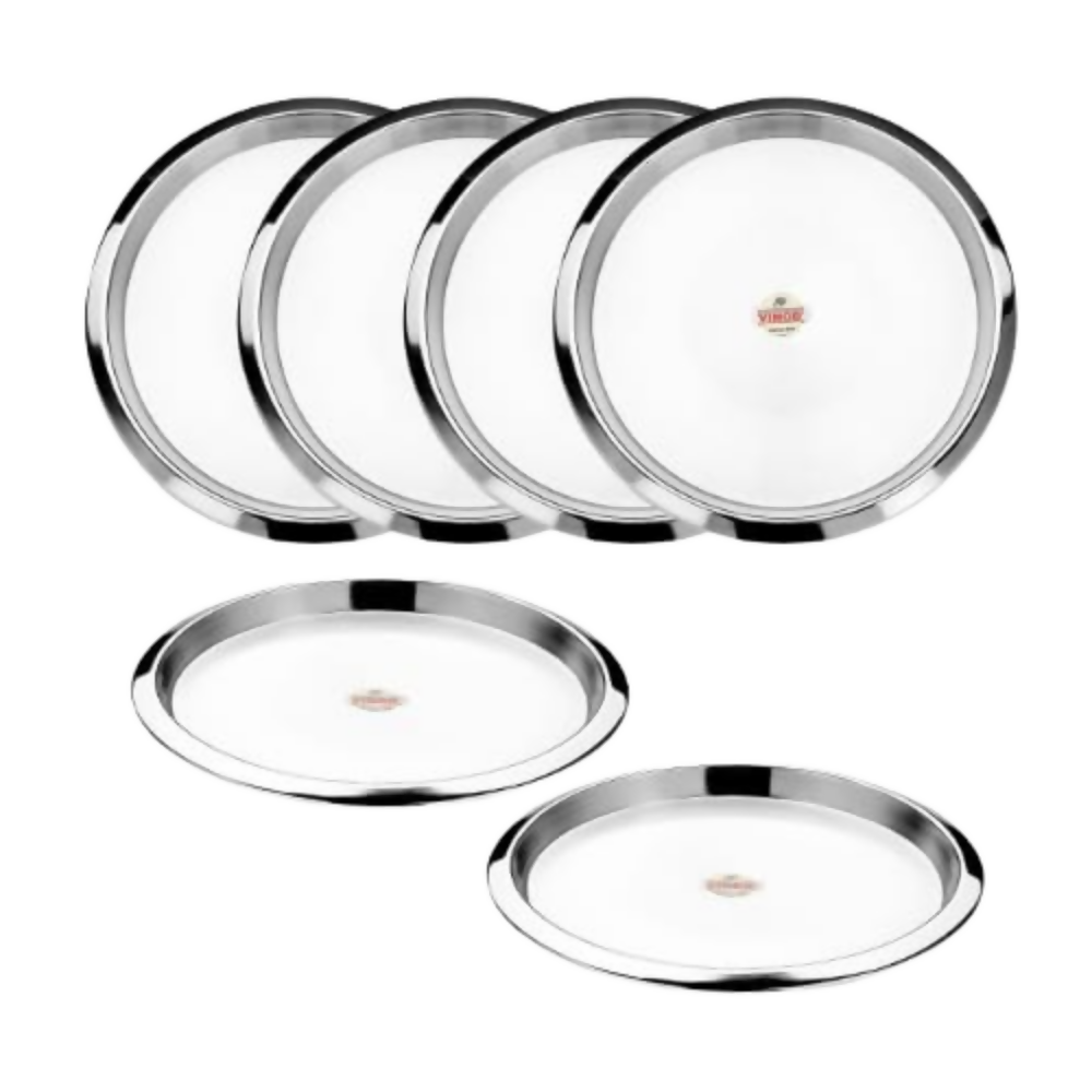Vinod Stainless Steel Two Tone Serving Dish/Salad Plate/Snack Plate | Grocsy