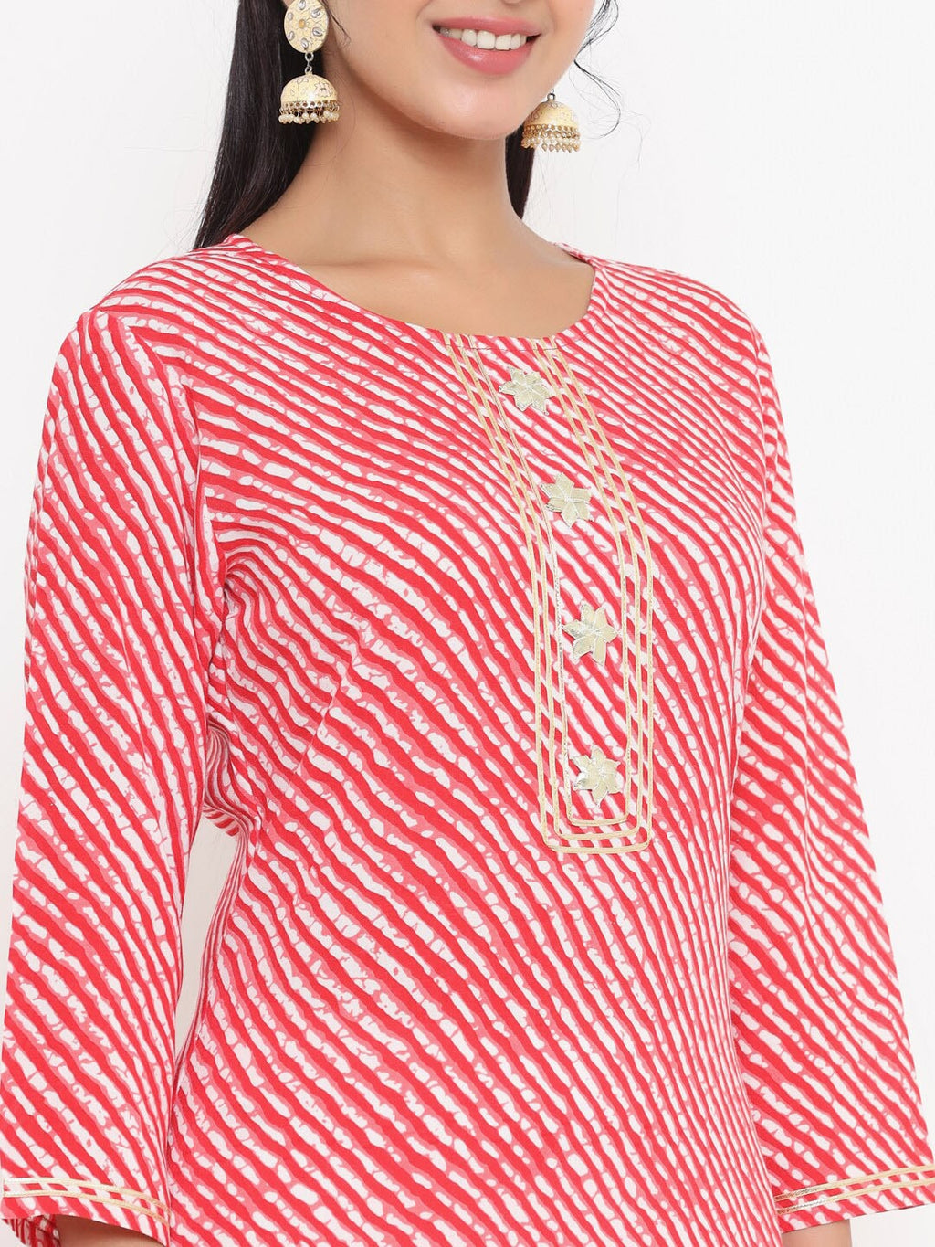 Yufta Red Printed Kurta | Grocsy