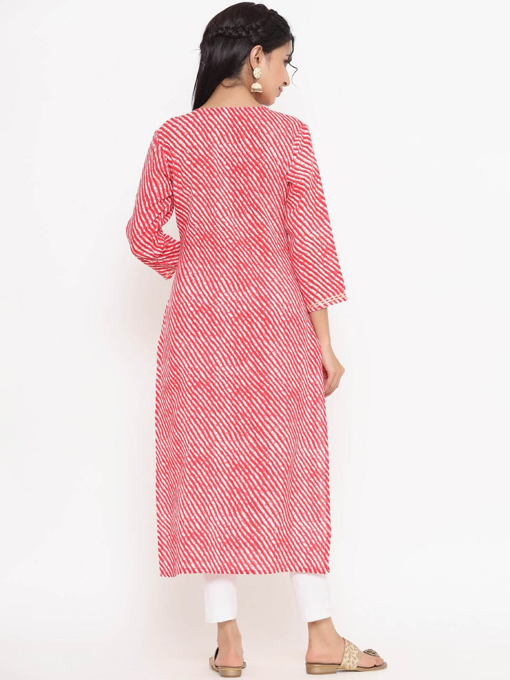 Yufta Red Printed Kurta | Grocsy