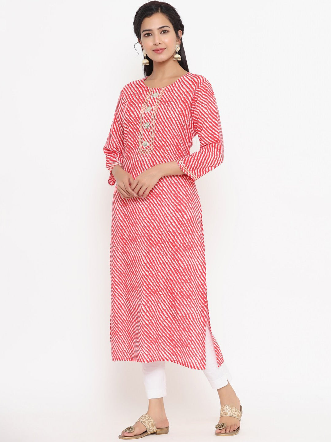Yufta Red Printed Kurta | Grocsy