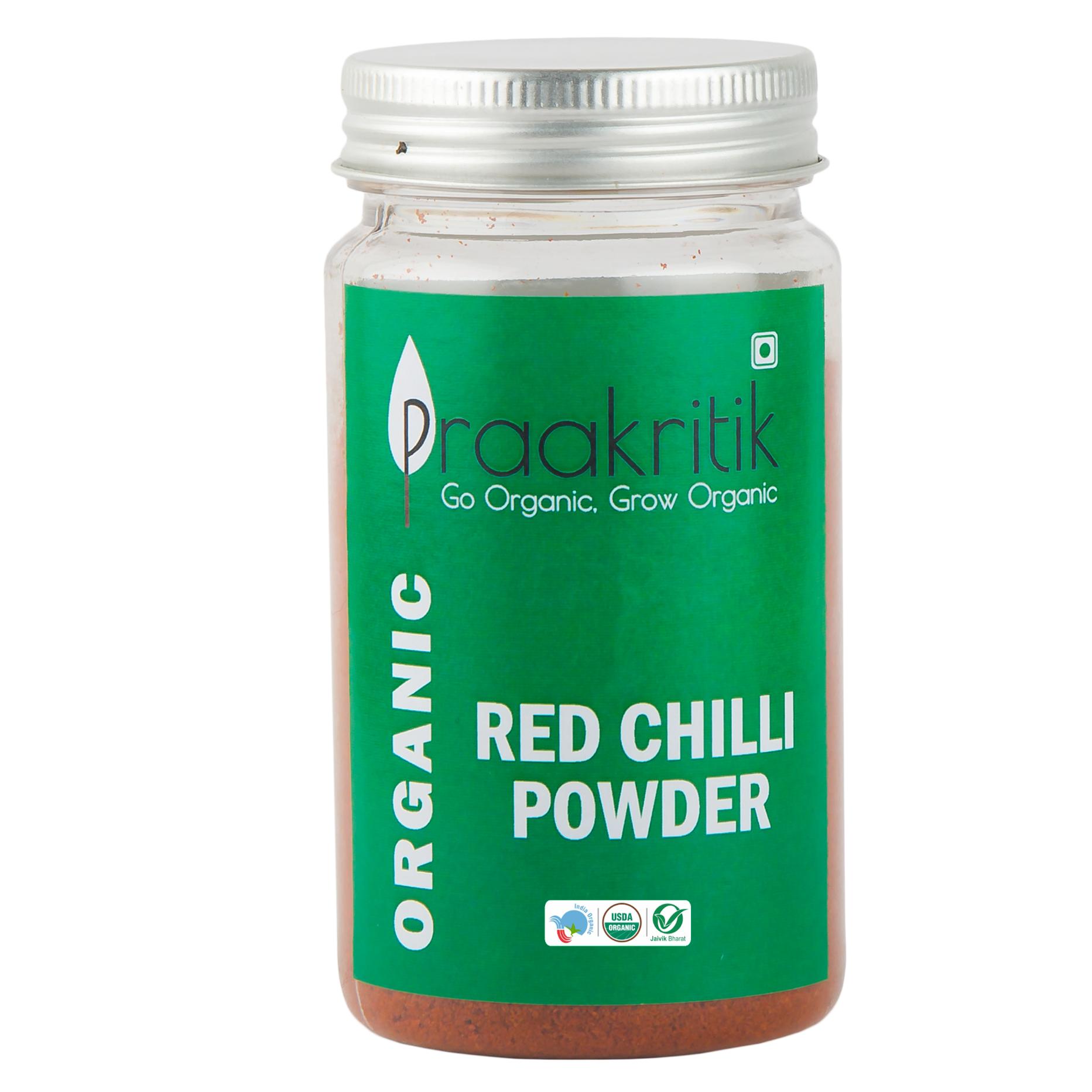 Praakritik Organic Red Chilli Powder | Grocsy