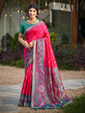 Anaita Red Soft Silk Saree With Floral Printed Work With Blouse | Grocsy