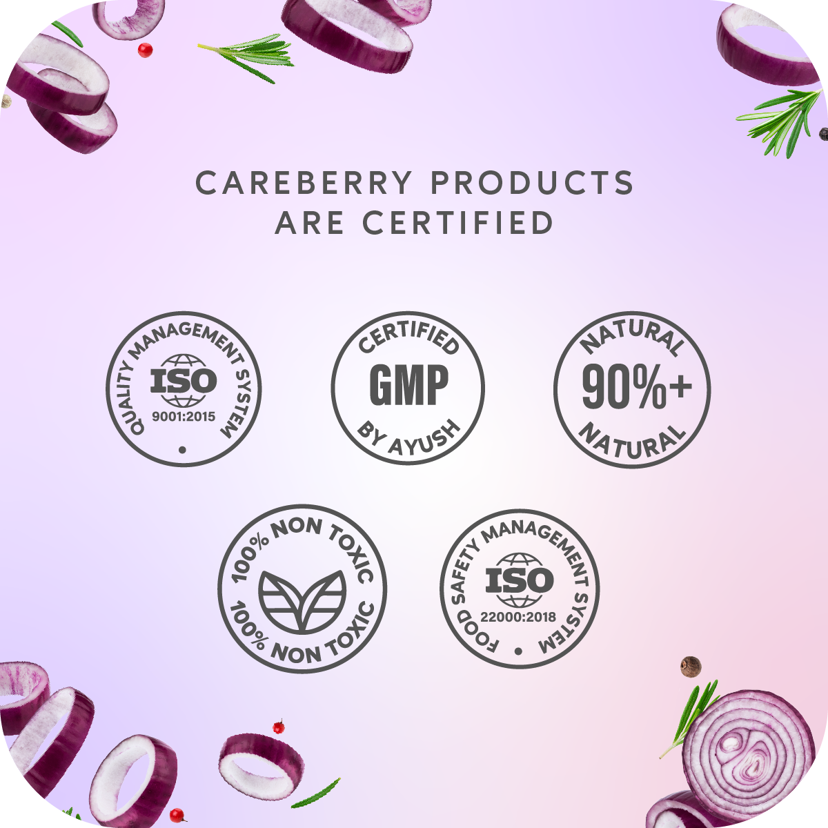 Careberry Organic Red Onion & Black Seed Stimulating Shampoo For Anti Hair Fall | Grocsy