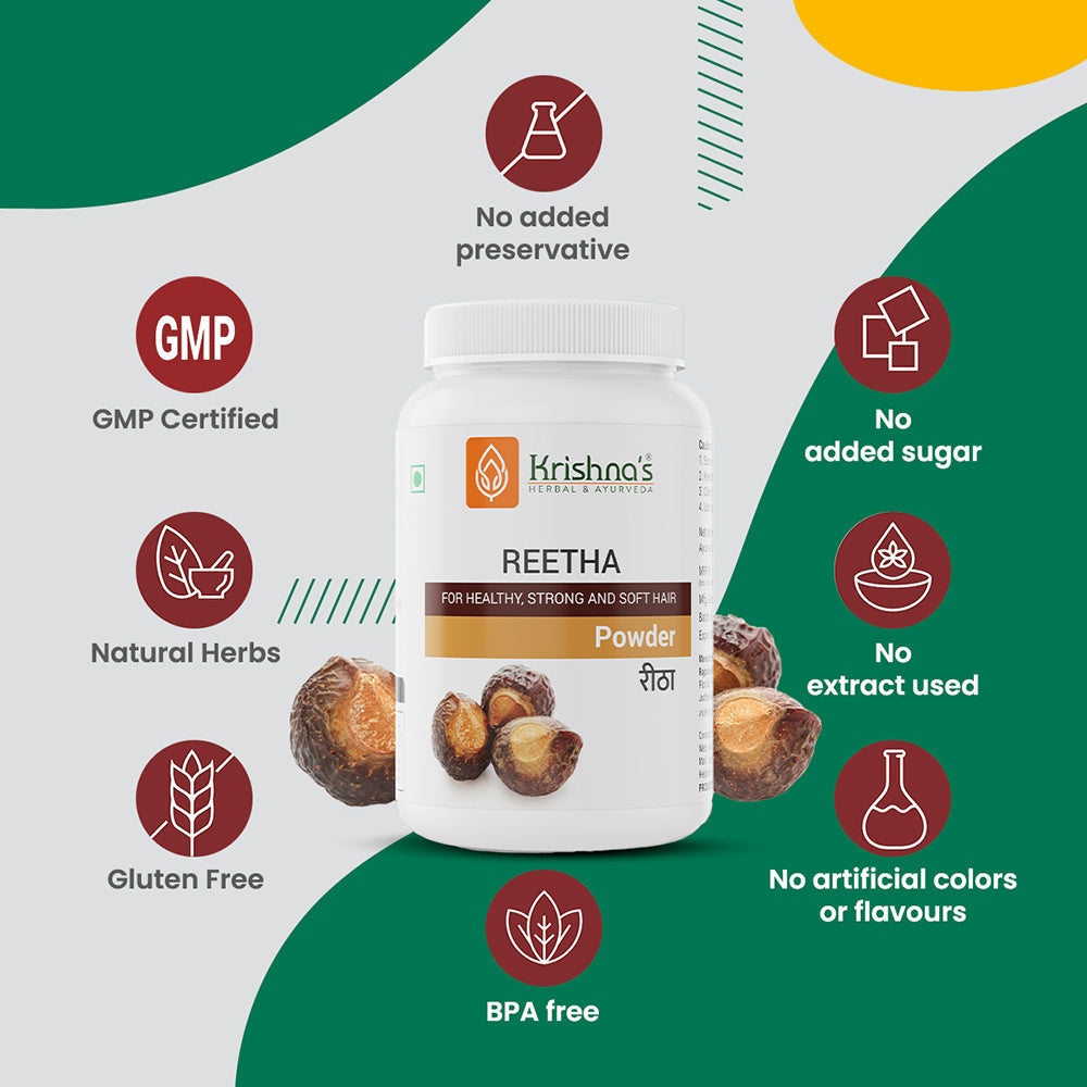 Krishna'S Herbal & Ayurveda Reetha Powder | Grocsy