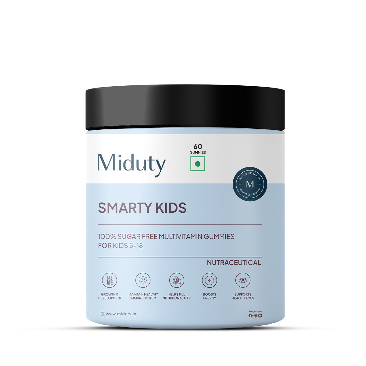 Miduty by Palak Notes Smarty Kids Multivitamin Gummies | Grocsy