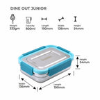 Dubblin Dineout Junior Stainless Steel Lunch Box | Grocsy