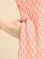 Deeps women's Orange Embroidered Rayon Kurta | Grocsy