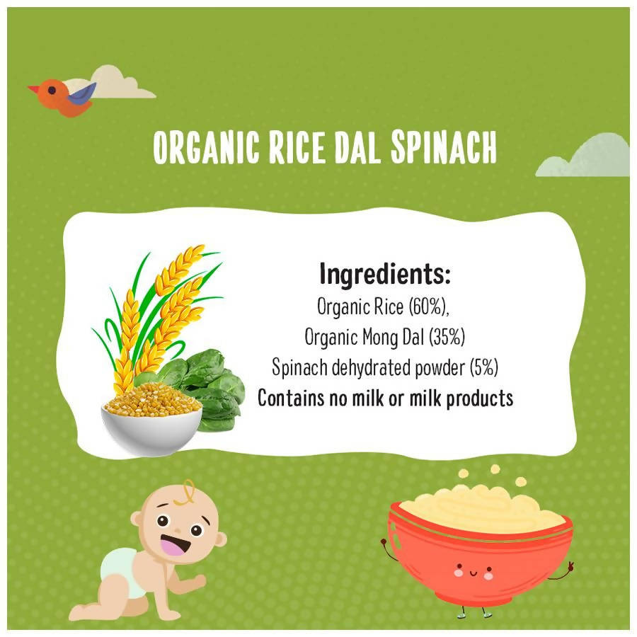 Timios Organic Rice Dal Spinach Porridge | Grocsy