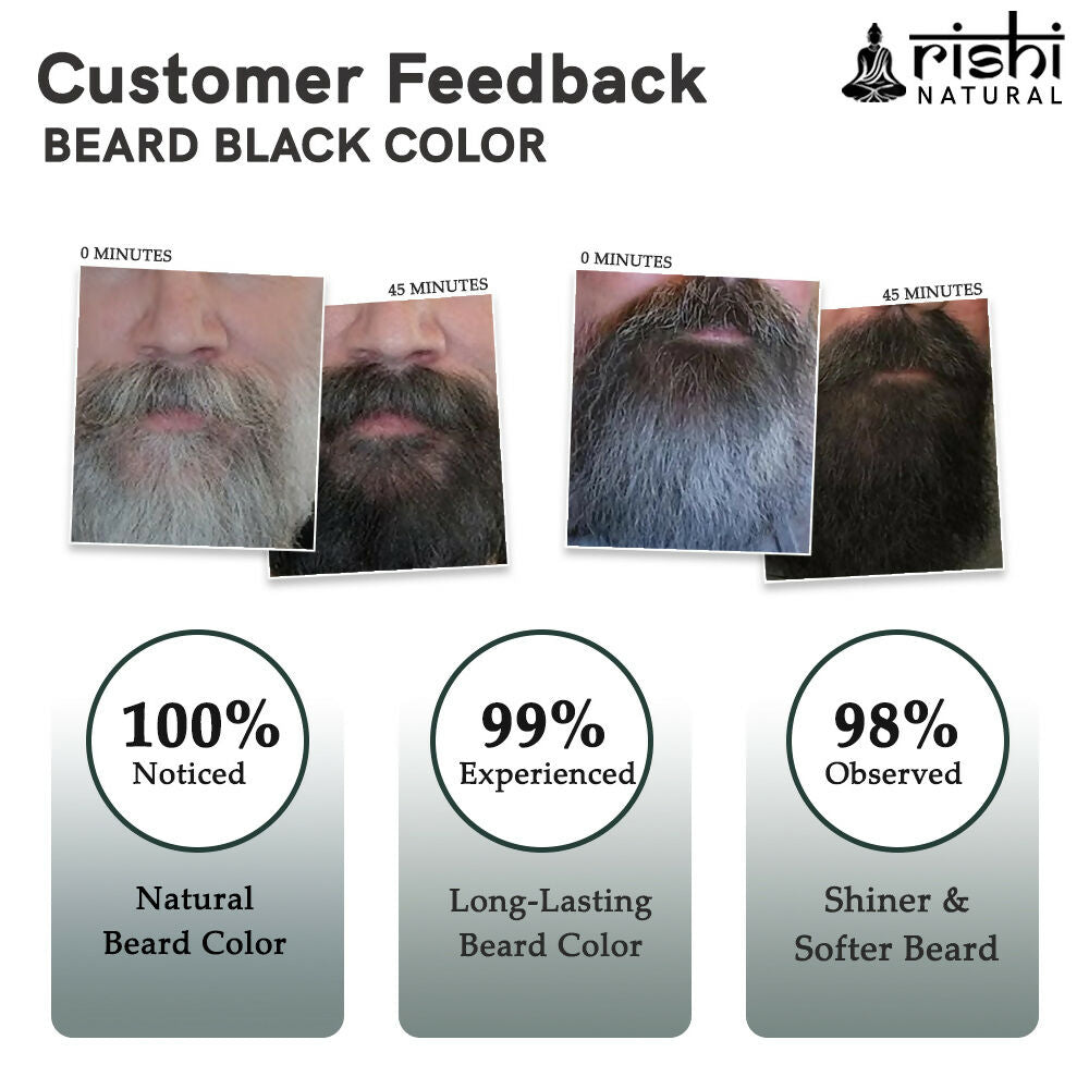 Rishi Natural Beard Black Color | Grocsy