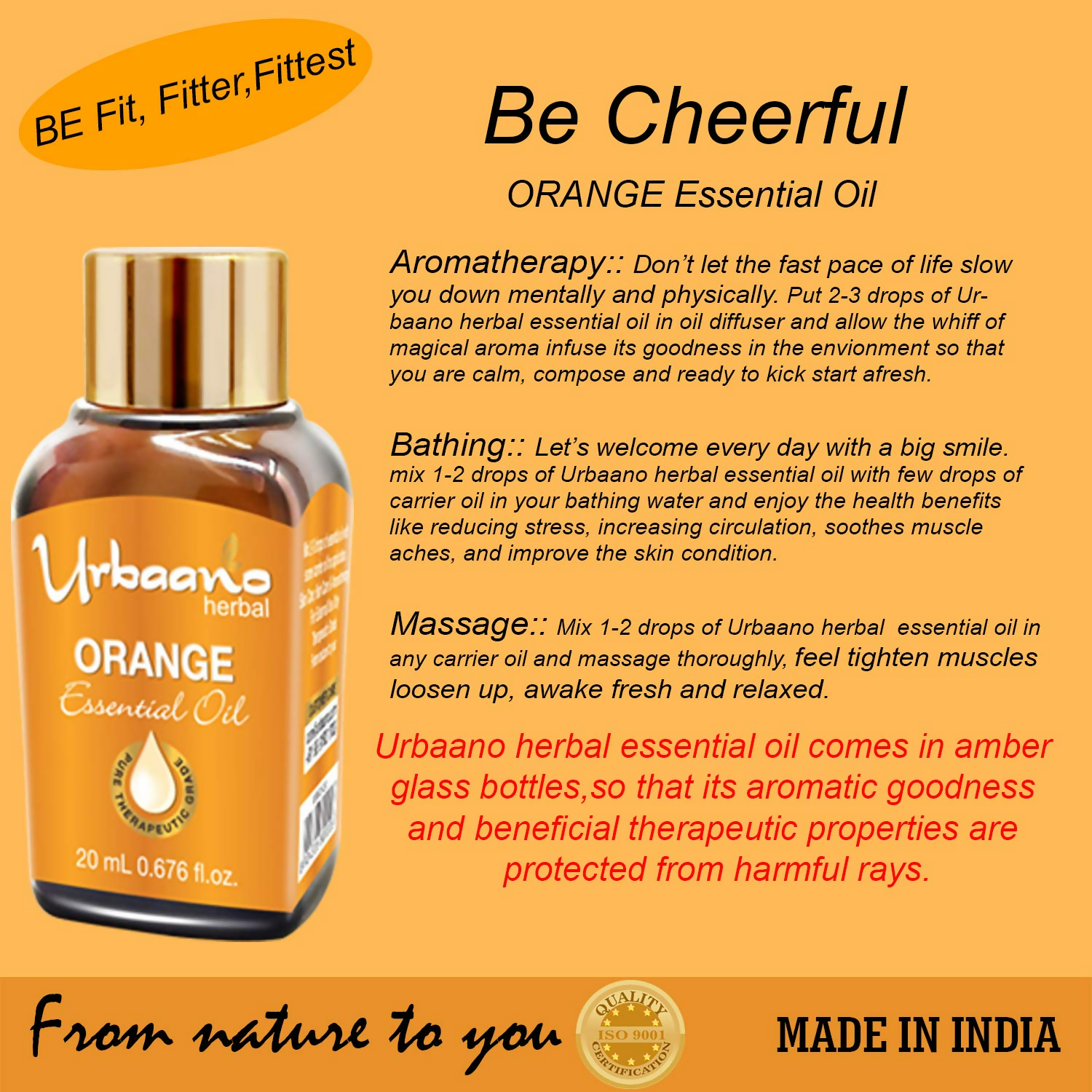 Urbaano Herbal Orange Essential Oil | Grocsy