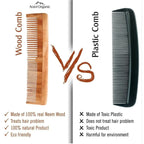 Aravi Organic Neem Wood Comb Fine and Wide Tooth | Grocsy