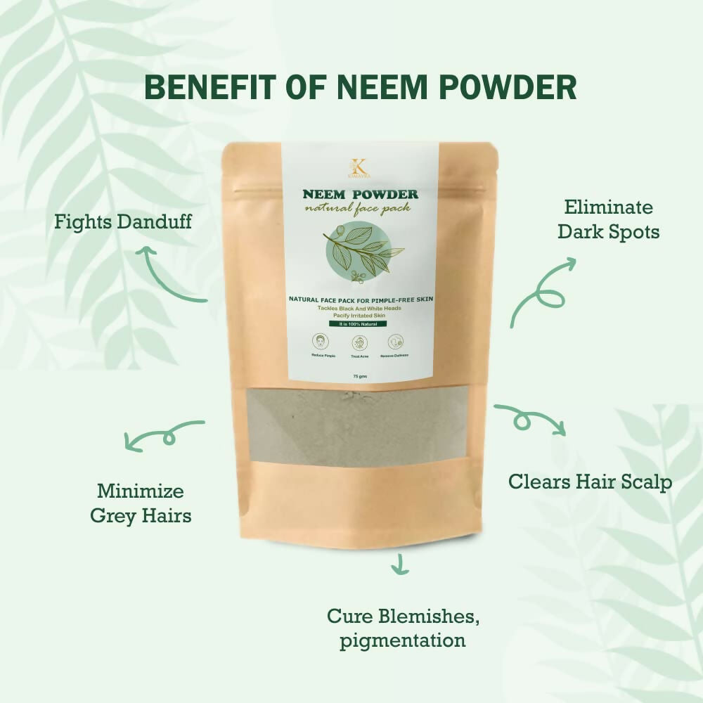 Kimayra Neem Powder For Pimple Free Skin - Help In Dullness & Treat Acne | Grocsy