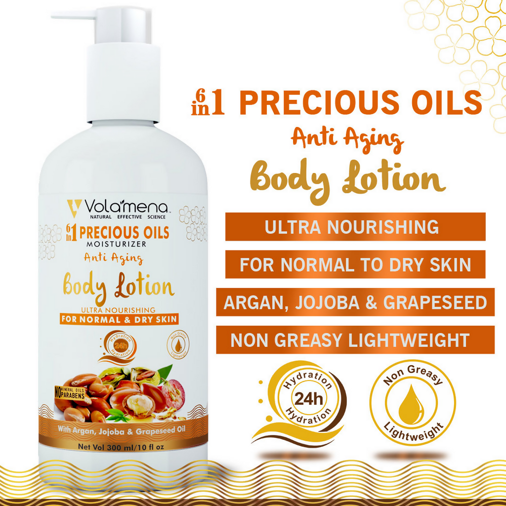 Volamena 6 In 1 Precious Oils Moisturizer Anti Aging Body Lotion | Grocsy