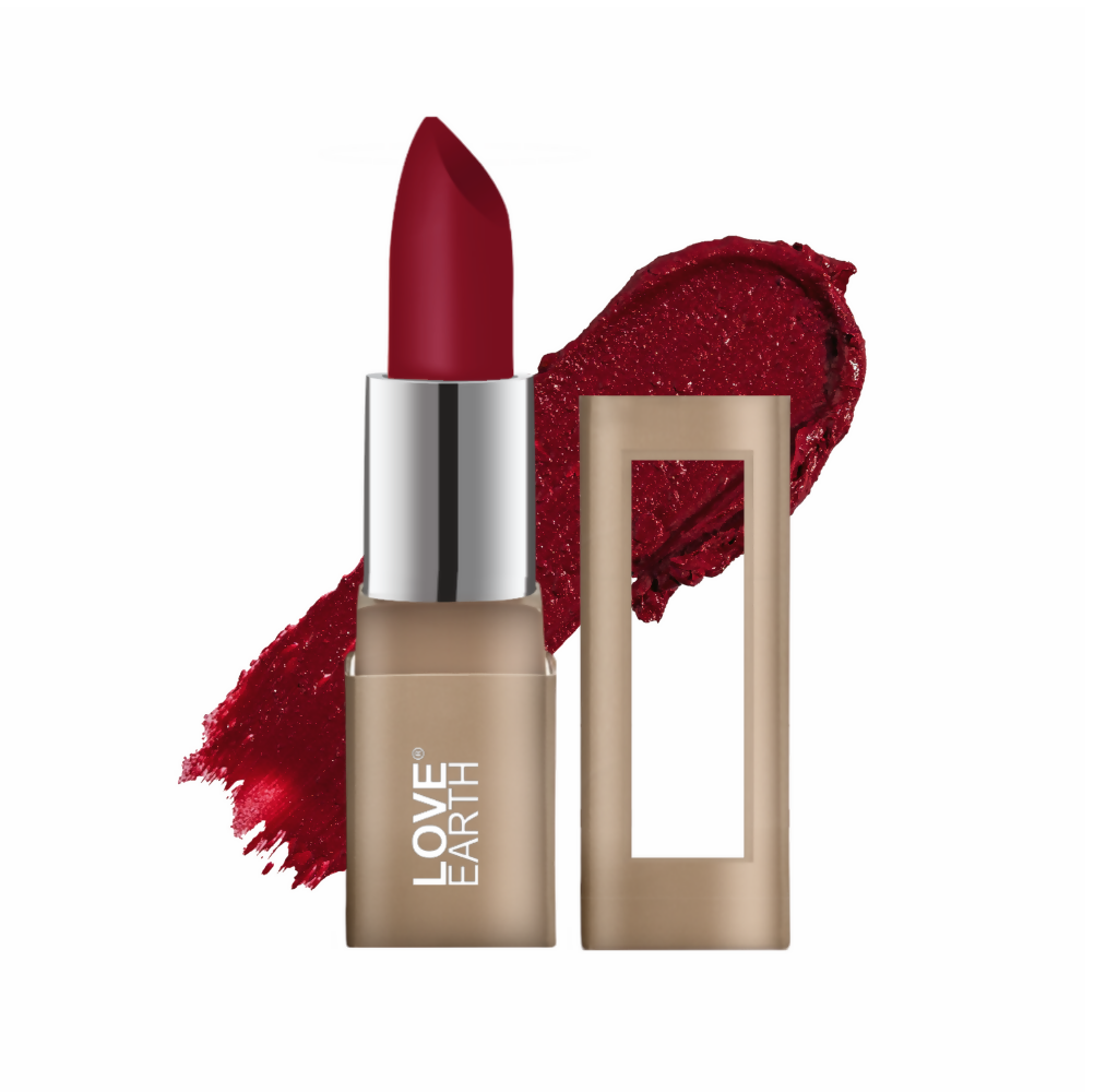 Love Earth Satin Matte Lipstick - Jaggery | Grocsy