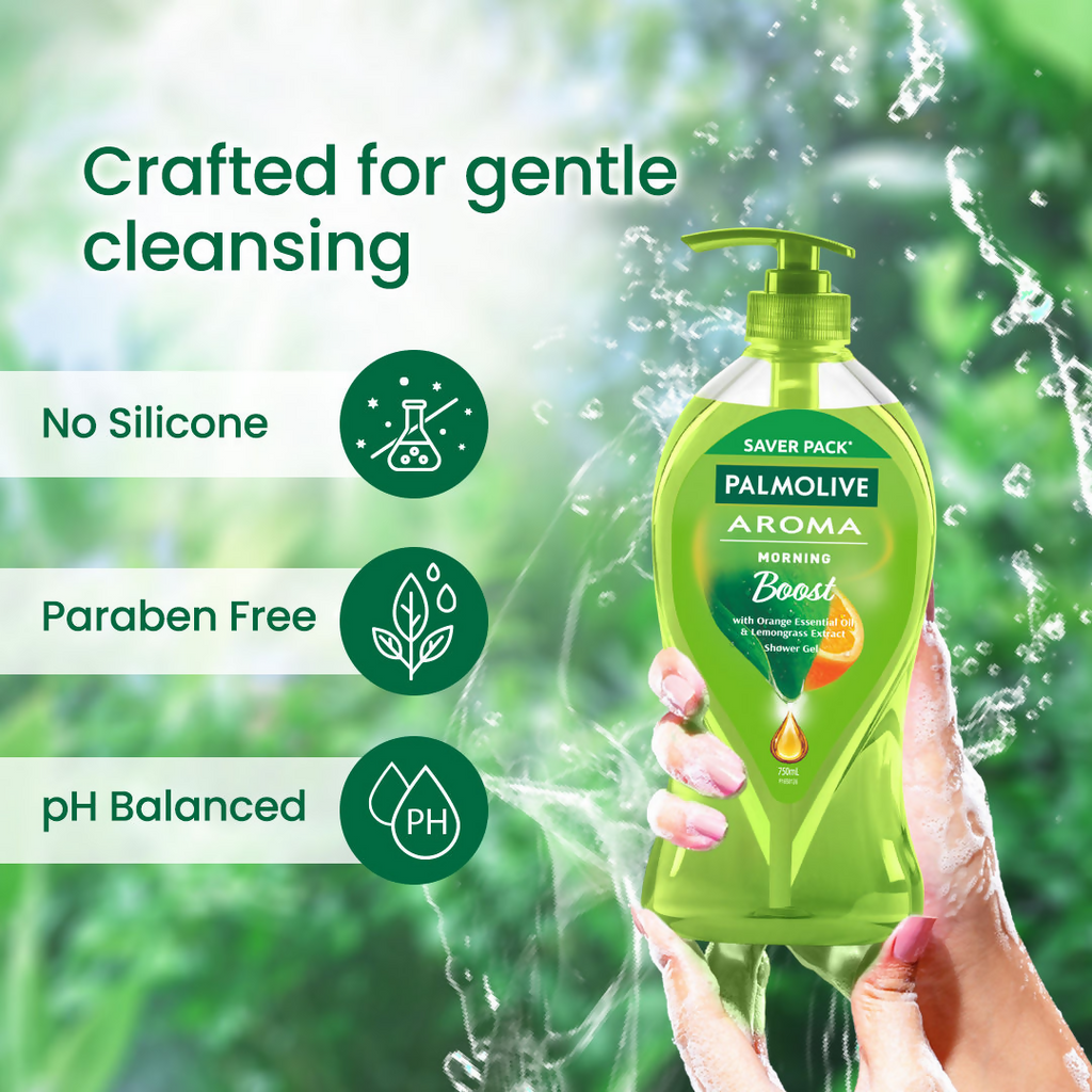 Palmolive Orange Essential Oil & Lemongrass Aroma Morning Boost Body Wash | Grocsy