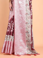 Vamsee Bhavi Maroon Georgette Saree | Grocsy